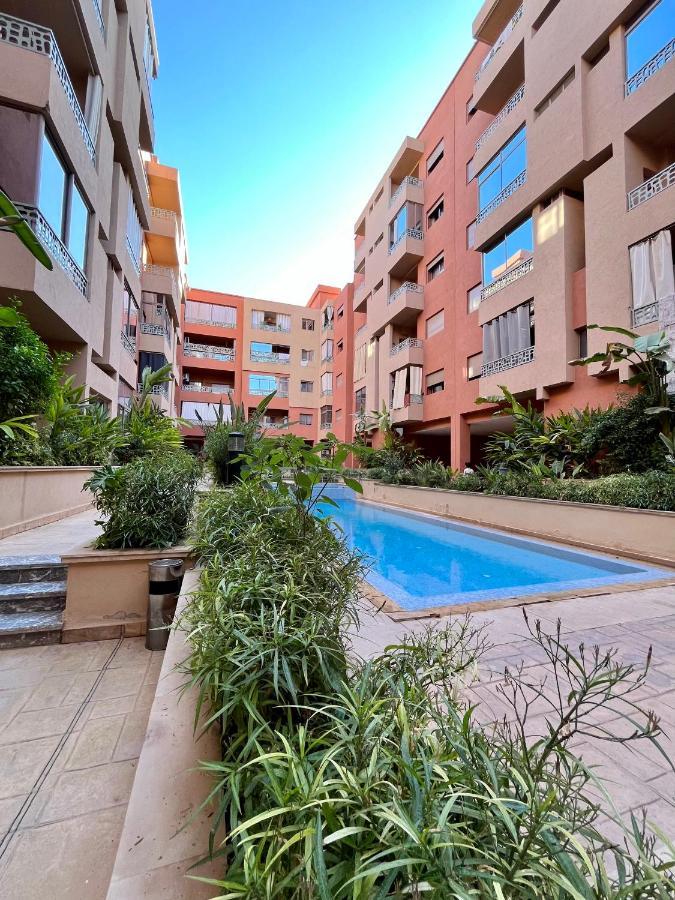 Bel Appartement A Marrakech En Residence Avec Piscine - Fibre & Netflix Marrakesh Exteriör bild